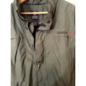 Vtg 90’s Chaps Ralph Lauren Mens Sz L 1/2 Zip Pullover Coat Sailing Jacket Green